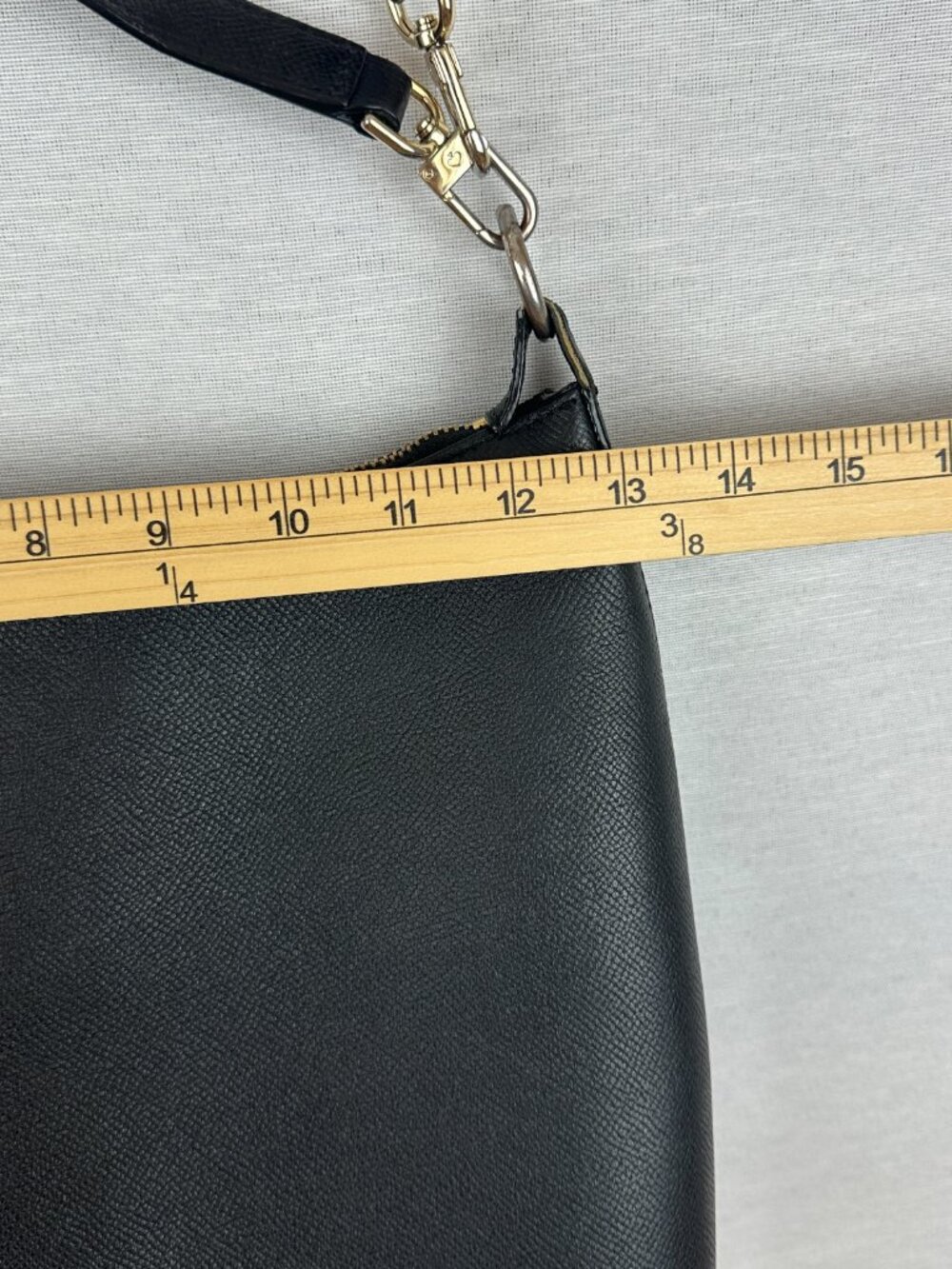 KATE SPADE NEW YORK GREENE STREET KAIA PEBBLED LEATHER SHOULDER BAG IN BLACK - Picture 9 of 12
